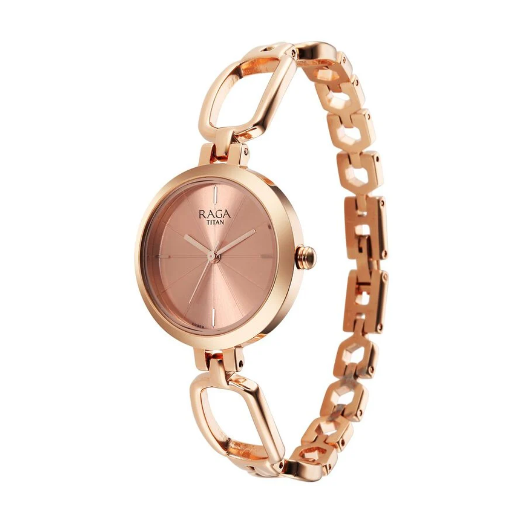 Titan Raga Rose Gold Dial Watch for Women 2725WM01 - KRISHNA WATCH COMPANY