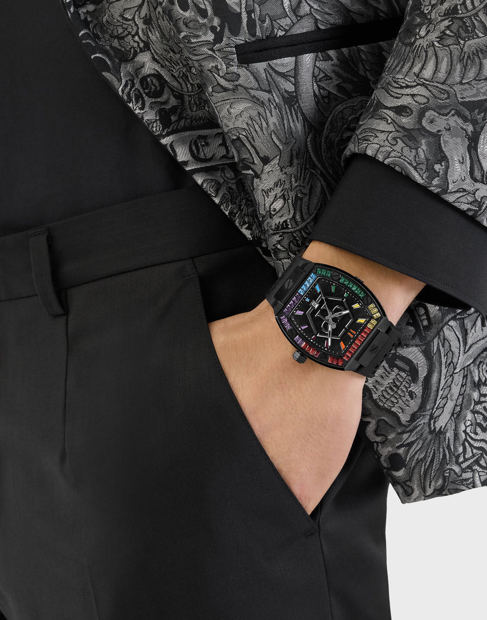 PHILIPP PLEIN Pua-The Hexagon Phantom-P Analog Watch for Men - PWPUA0324 - KRISHNA WATCH COMPANY