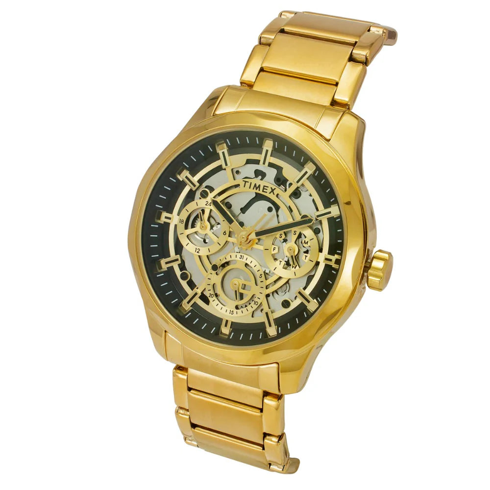 Timex Men Black Round Dial Analog Watch - TW0TG7628 - KRISHNA WATCH COMPANY