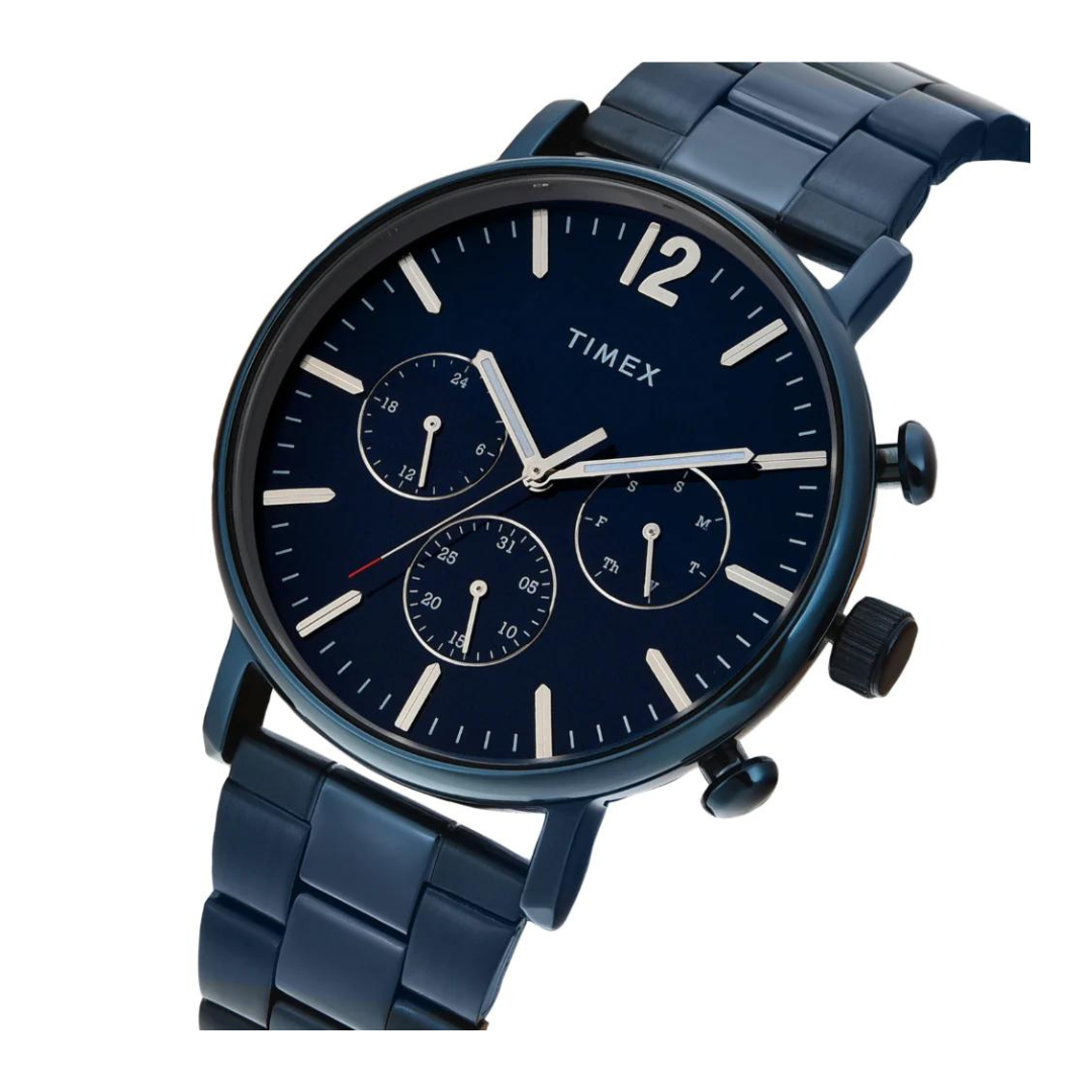 Timex Men Blue Round Multifunction Dial Watch - TWEG20028 - KRISHNA WATCH COMPANY