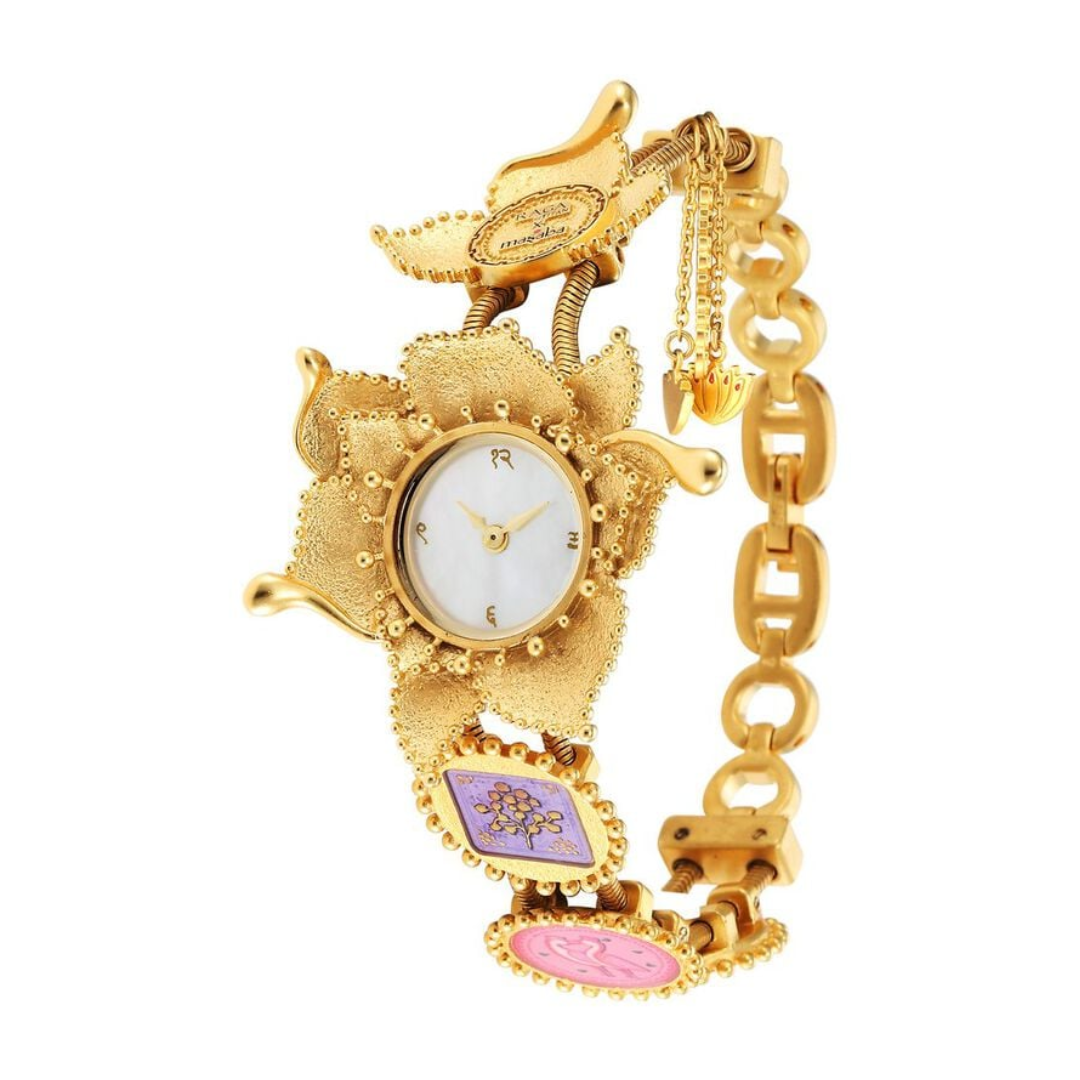 Titan Raga X Masaba Mother Of Pearl Dial Women Watch With Metal Strap 95164YM01 - KRISHNA WATCH COMPANY