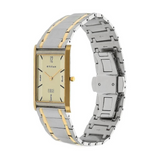 Titan Quartz Analog Champagne Dial Stainless Steel Strap Watch for Men 1043BM01