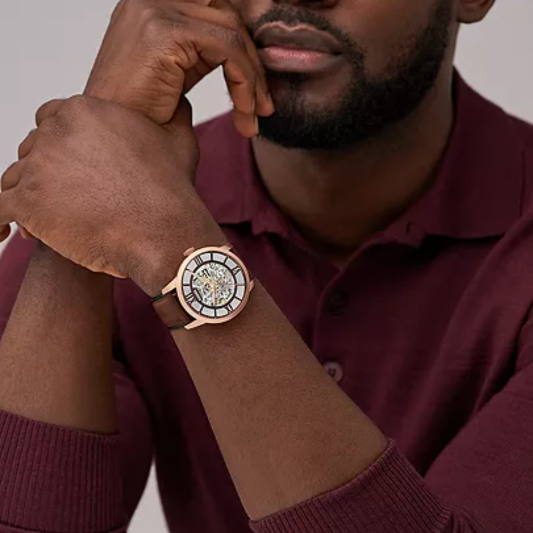 FOSSIL Townsman Automatic Brown Leather Watch ME3259 - KRISHNA WATCH COMPANY