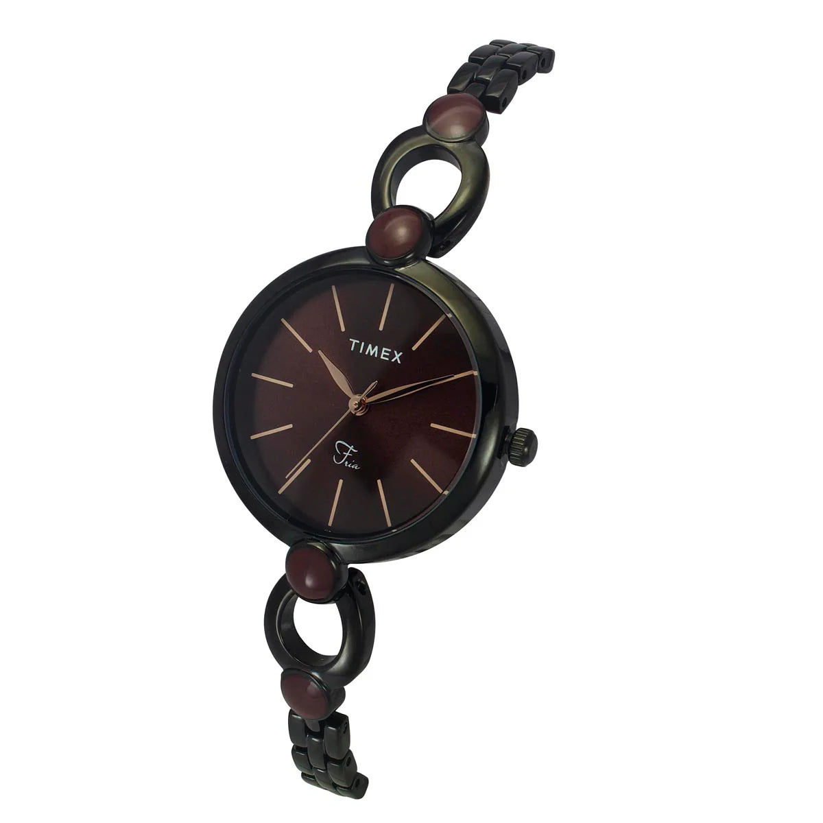 Timex Fria Women Maroon Round Dial Analog Watch - TWEL18107 - KRISHNA WATCH COMPANY