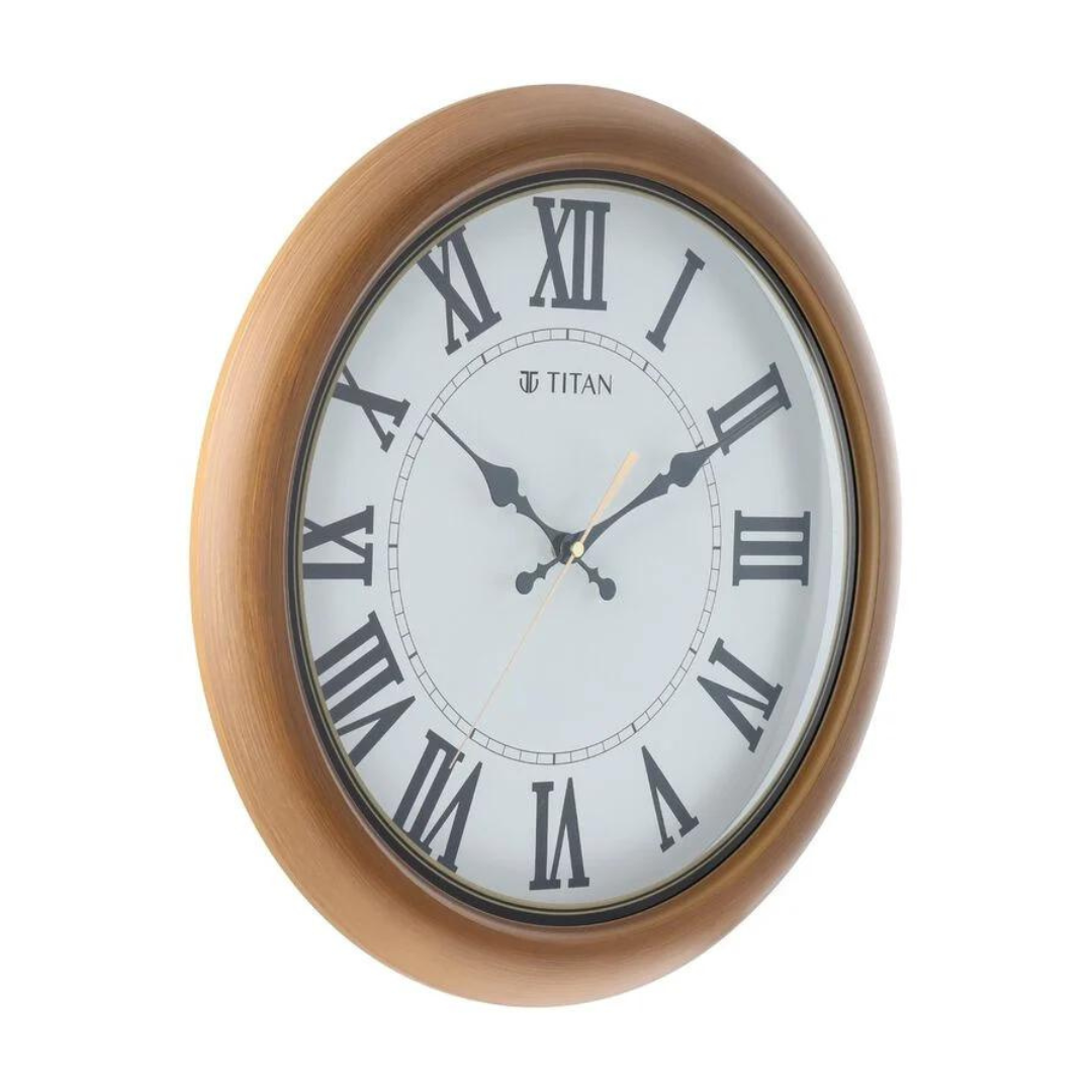 Titan Classic White Wall Clock with Silent Sweep Technology - W0015PA01 - KRISHNA WATCH COMPANY