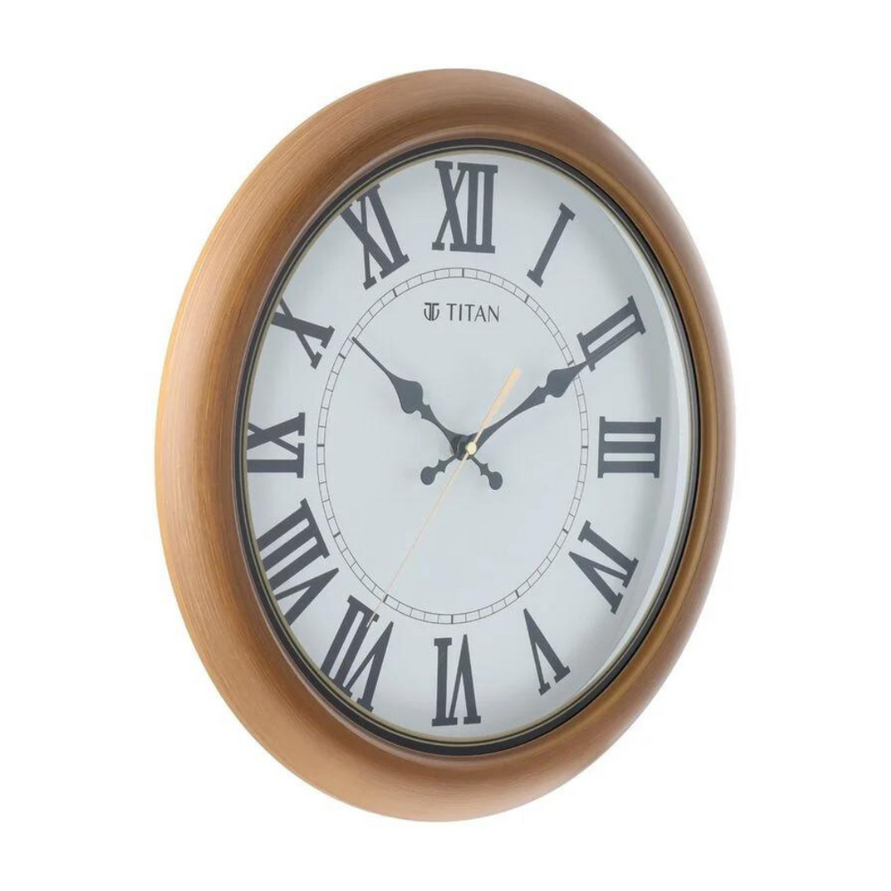 Titan Classic White Wall Clock with Silent Sweep Technology - W0015PA01 - KRISHNA WATCH COMPANY