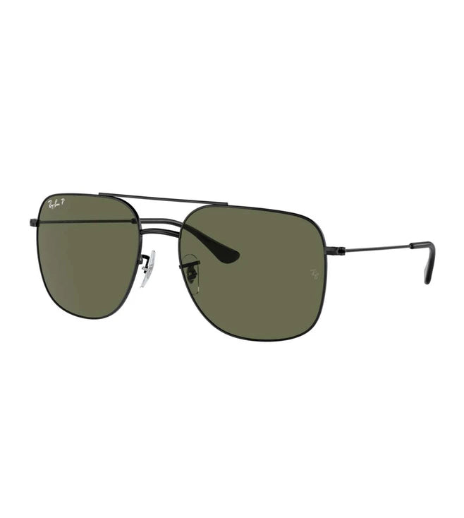 RAY-BAN Green Polarized Aviator Unisex Sunglasses 0RB3722I0025859 - KRISHNA WATCH COMPANY