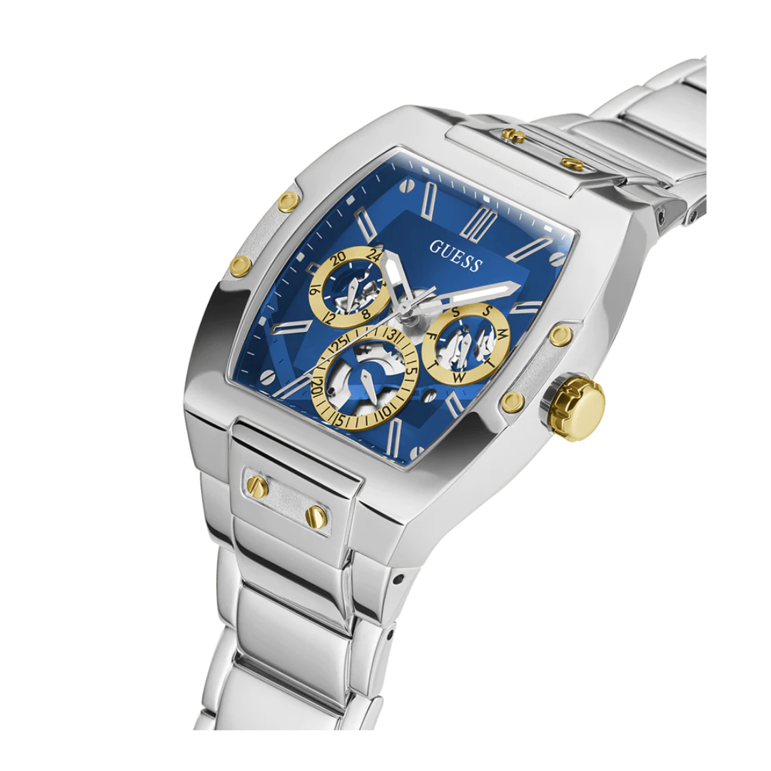 Guess Men's Silver Tone Multi-function Watch GW0456G5