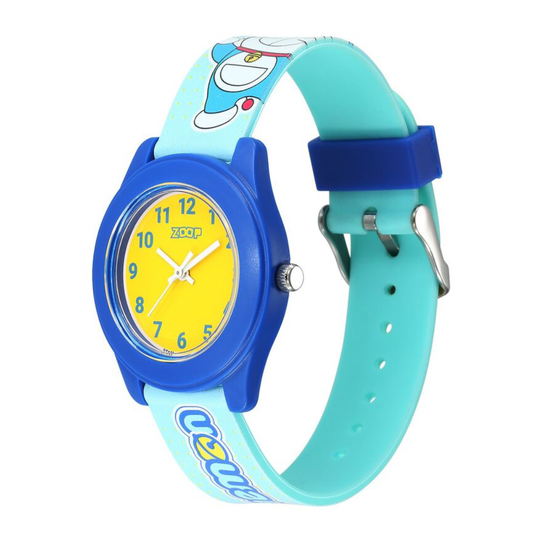 Zoop By Titan Doraemon Quartz Analog Yellow Dial Polyurethane Strap Kids Watch 26019PP36W - KRISHNA WATCH COMPANY