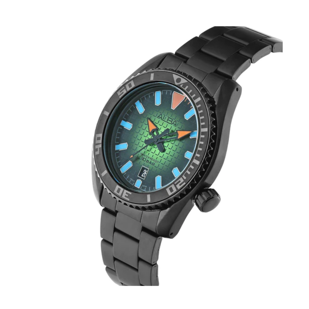 Alba Textured Dial Tokyo Neon AS9P93X1 - KRISHNA WATCH COMPANY