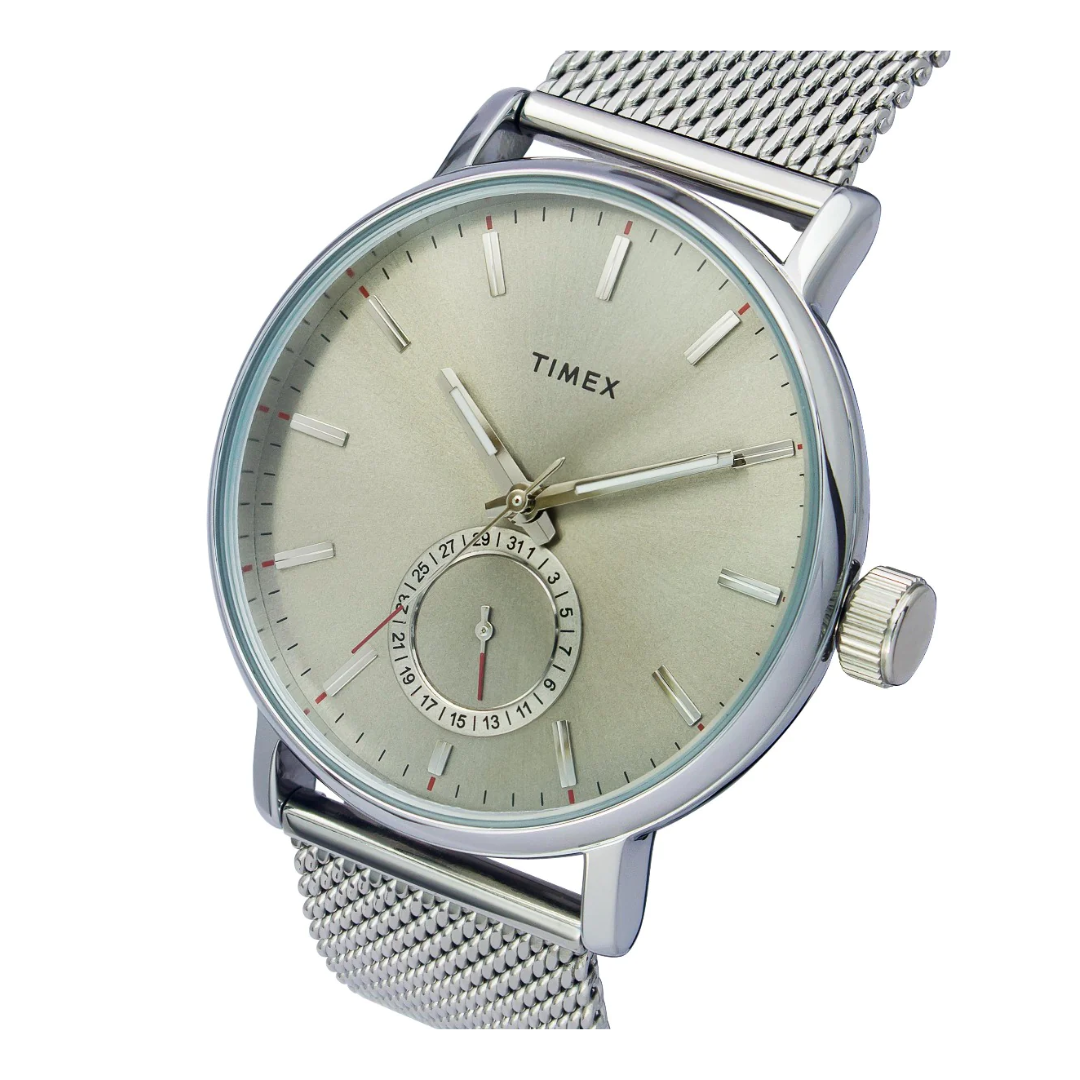 Timex Fashion Men's Grey Dial Round Case Date Function Watch -TWEG20000 - KRISHNA WATCH COMPANY