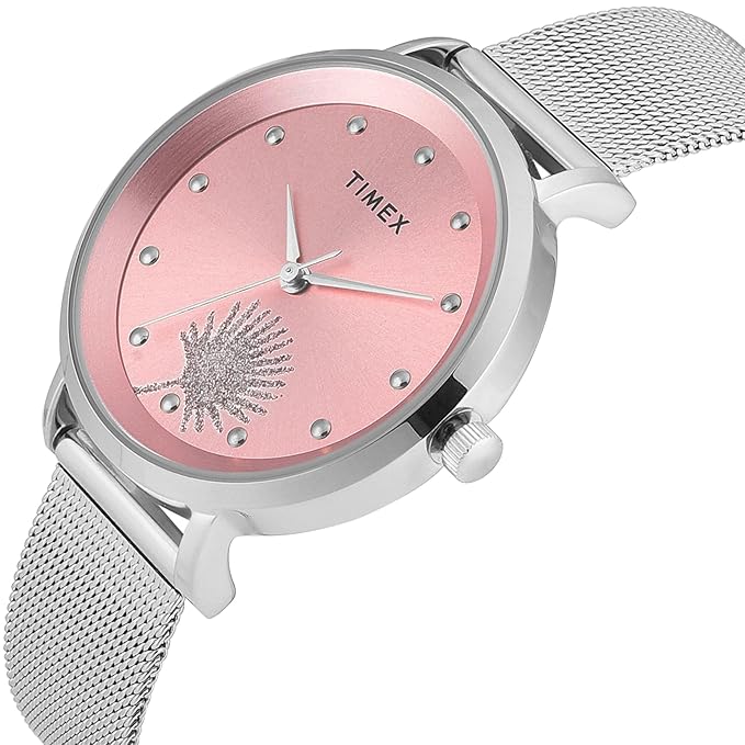 Timex Pink Dial Women's Watch - TWEL12921 - KRISHNA WATCH COMPANY