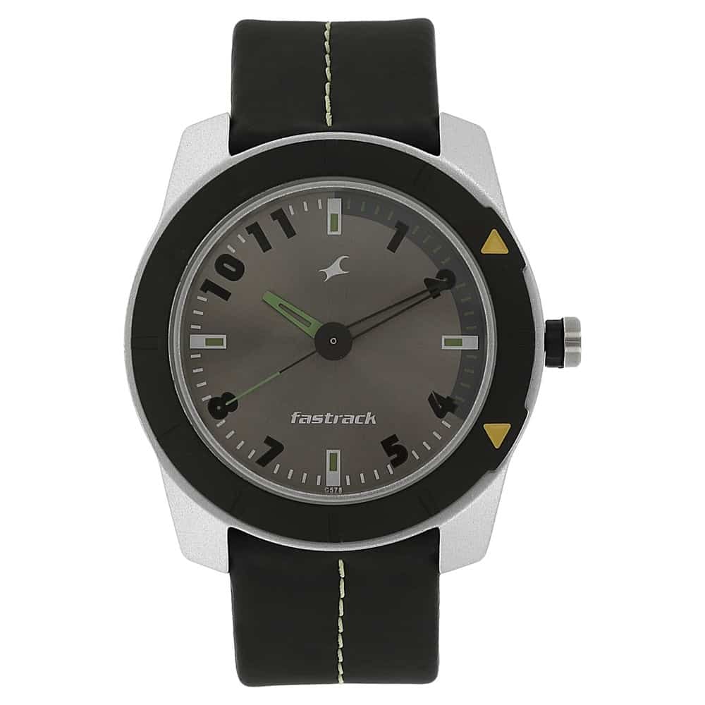 FASTRACK GREY DIAL BLACK PLASTIC STRAP WATCH - 3015AL02 - KRISHNA WATCH COMPANY