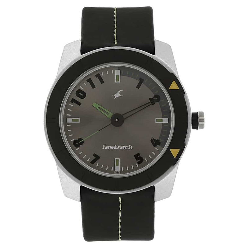 FASTRACK GREY DIAL BLACK PLASTIC STRAP WATCH - 3015AL02
