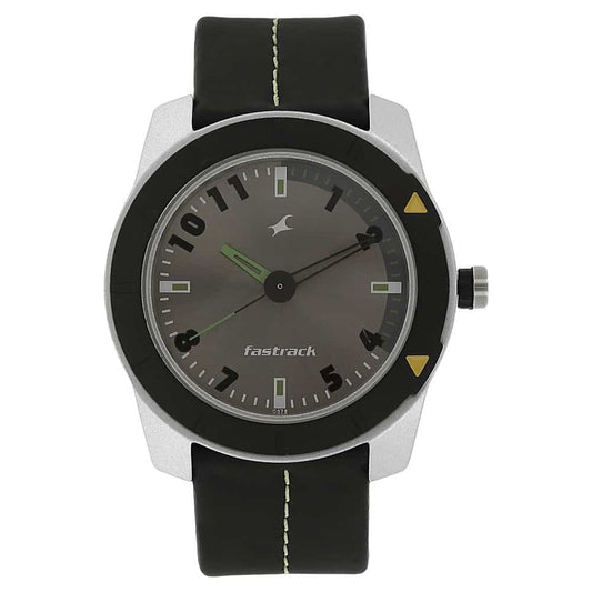 Fastrack  GREY DIAL BLACK PLASTIC STRAP WATCH 3015AL02