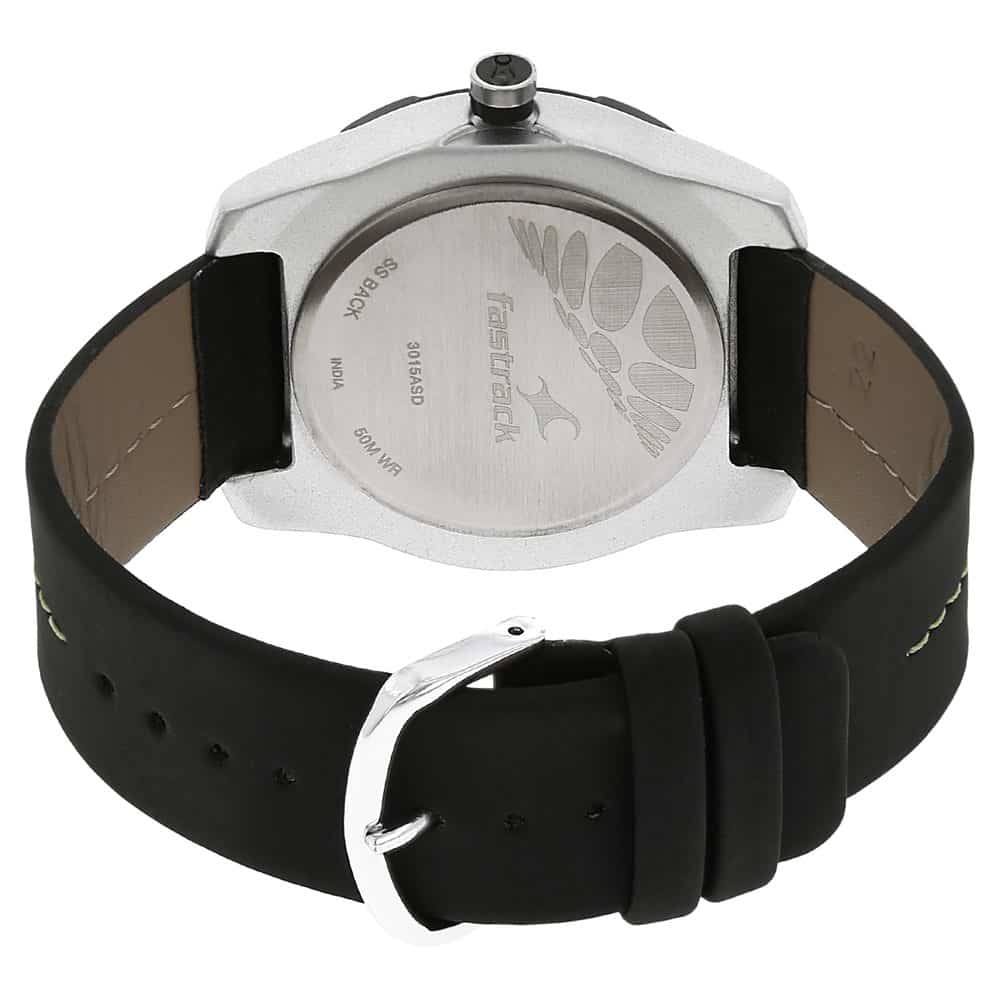 Fastrack GREY DIAL BLACK PLASTIC STRAP WATCH 3015AL02 - KRISHNA WATCH COMPANY
