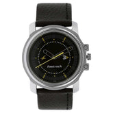 Fastrack BLACK DIAL BROWN LEATHER STRAP WATCH - 3039SL02