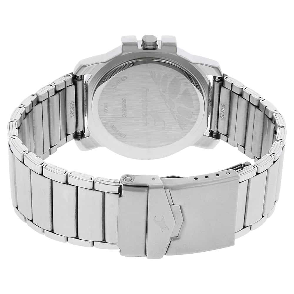 BLACK DIAL SILVER STAINLESS STEEL STRAP WATCH 3039SM02 - KRISHNA WATCH COMPANY