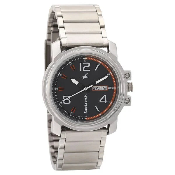 Fastrack Brown Dial Quartz Analog with Day and Date Watch for Guys ns3039sm10 / NR3039SM10