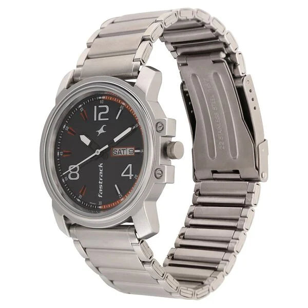 Fastrack Brown Dial Quartz Analog with Day and Date Watch for Guys ns3039sm10 / NR3039SM10