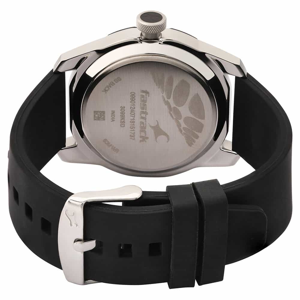 GREEN DIAL BLACK PLASTIC STRAP WATCH 3099SP06 - KRISHNA WATCH COMPANY
