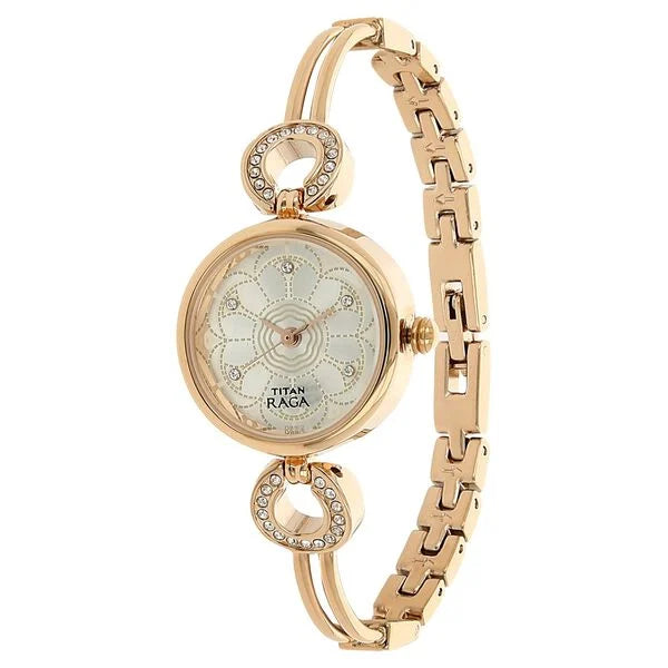 Titan Raga Weaves Silver Dial Women Watch With Metal Strap - 311WM01 - KRISHNA WATCH COMPANY