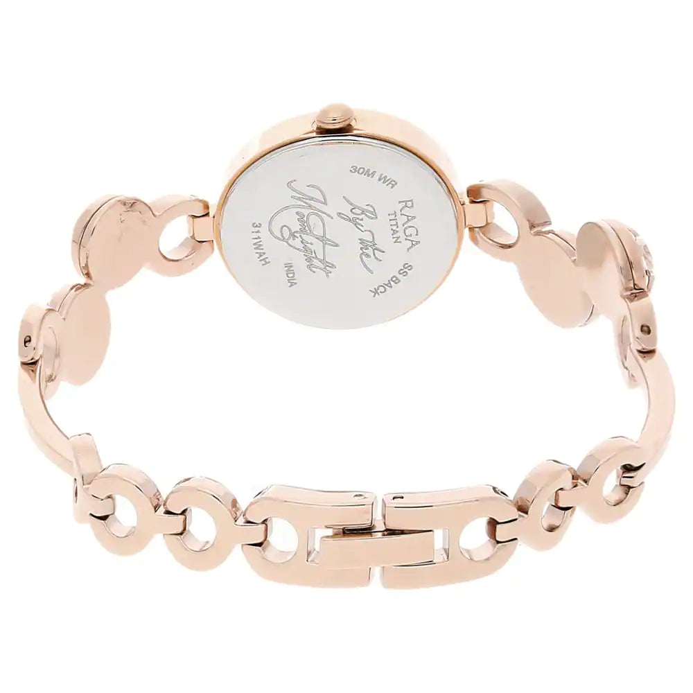 Titan Raga Moonlight Mother of Pearl Metal Strap watch NN311WM04 (DE976) - KRISHNA WATCH COMPANY