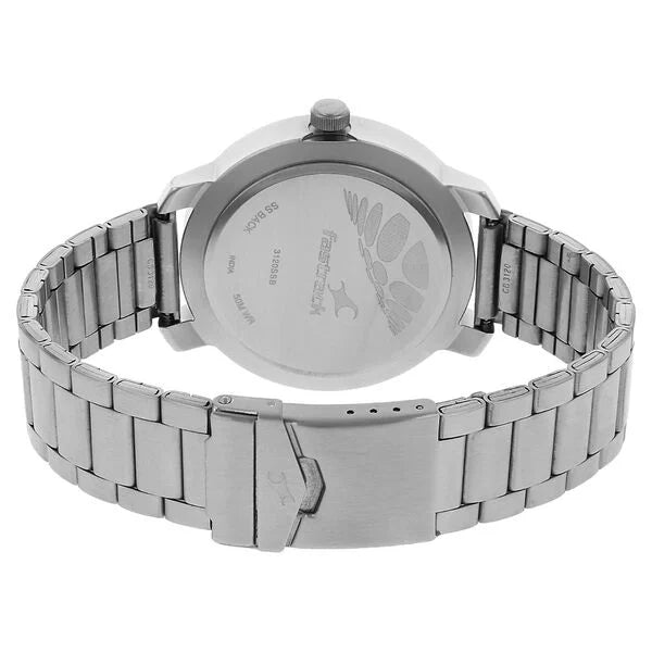 Fastrack Quartz Analog Silver Dial Stainless Steel Strap Watch for Guys - 3120SM01 - KRISHNA WATCH COMPANY
