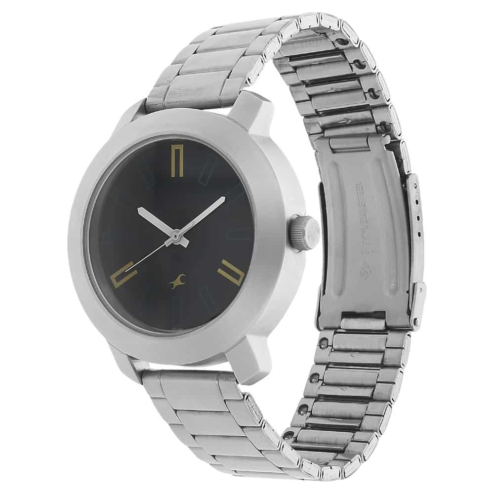 Fastrack BLUE DIAL SILVER STAINLESS STEEL STRAP WATCH 3120SM02 - KRISHNA WATCH COMPANY