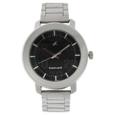 Fastrack BLACK DIAL SILVER STAINLESS STEEL STRAP WATCH 3121SM02
