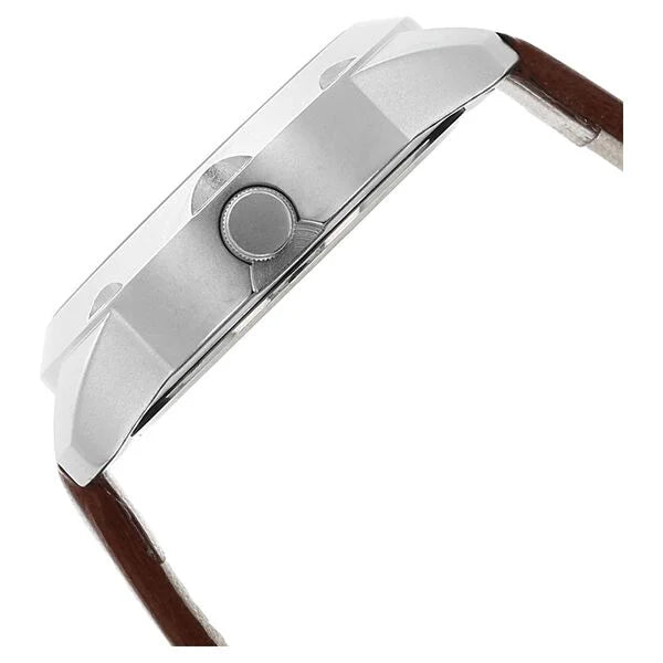 Fastrack Quartz Analog Silver Dial Leather Strap Watch for Guys - 3123SL02 - KRISHNA WATCH COMPANY