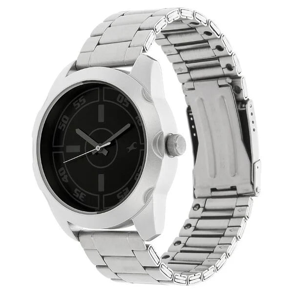 Fastrack Quartz Analog Black Dial Watch for Guys - 3123SM01 - KRISHNA WATCH COMPANY