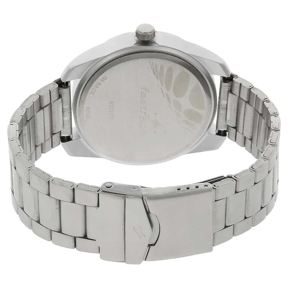 FASTRACK SILVER DIAL SILVER STAINLESS STEEL STRAP WATCH - 3123SM02 - KRISHNA WATCH COMPANY