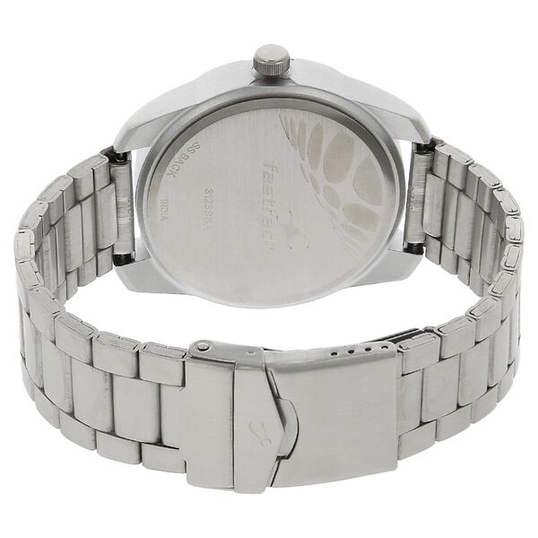 Fastrack Quartz Analog Silver Dial Stainless Steel Strap Watch for Guys NR3123SM02 - KRISHNA WATCH COMPANY