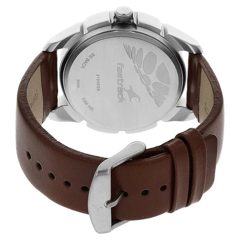 Fastrack Blue Dial Quartz Analog Watch for Guys - NS3124SL02 - KRISHNA WATCH COMPANY