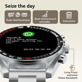 GOBOULT Radian Smartwatch with Bluetooth Calling (35.3mm HD Display, IP67 Water Resistant, Inox Steel Strap)