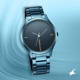 Fastrack Style Up Quartz Analog Blue Dial Stainless Steel Strap Watch for Guys - NS3184QM01