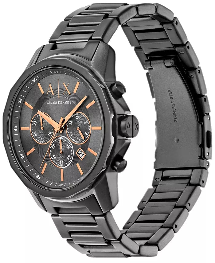 Armani Exchange Men's Quartz Chronograph Gunmetal Stainless-Steel Watch AX7170SET - KRISHNA WATCH COMPANY