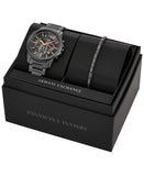 Armani Exchange Men's Quartz Chronograph Gunmetal Stainless-Steel Watch AX7170SET - KRISHNA WATCH COMPANY