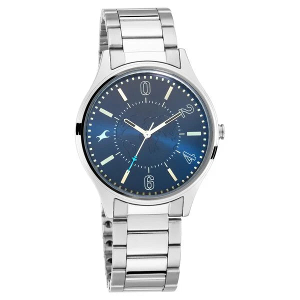 Fastrack Tripster Quartz Analog Blue Dial Stainless Steel Strap Watch for Guys 3237sm01 - KRISHNA WATCH COMPANY