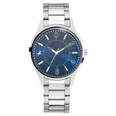 Fastrack Tripster Quartz Analog Blue Dial Stainless Steel Strap Watch for Guys 3237sm01