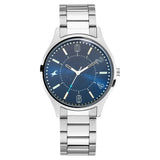 Fastrack Tripster Quartz Analog Blue Dial Stainless Steel Strap Watch for Guys 3237sm01