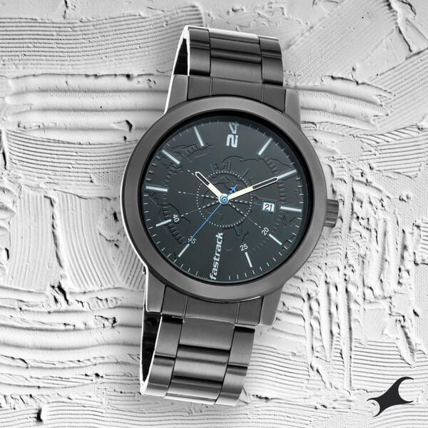 Fastrack Tripster Quartz Analog with Date Watch for Guys 3245nm01 - KRISHNA WATCH COMPANY