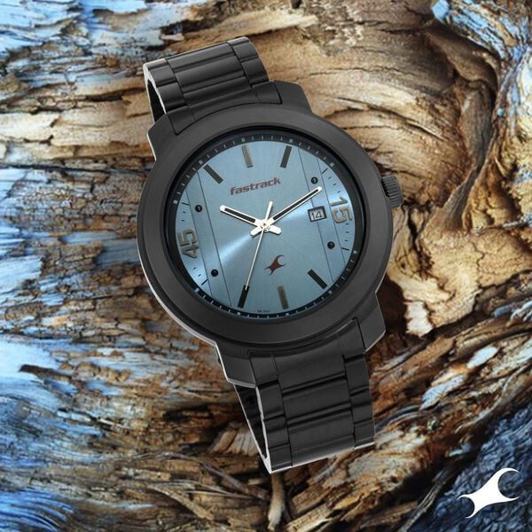 Fastrack Bare Basics Quartz Analog with Date Watch for Guys 3246nm01