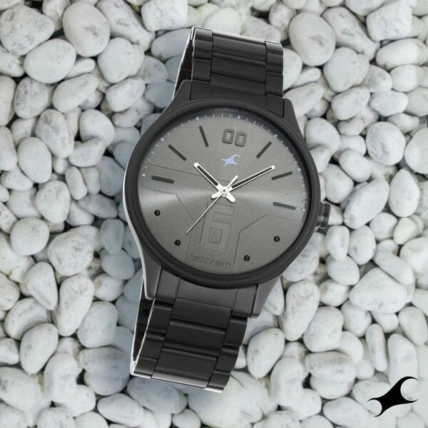 Fastrack Bare Basics Quartz Analog Watch for Guys - 3247NM02 - KRISHNA WATCH COMPANY