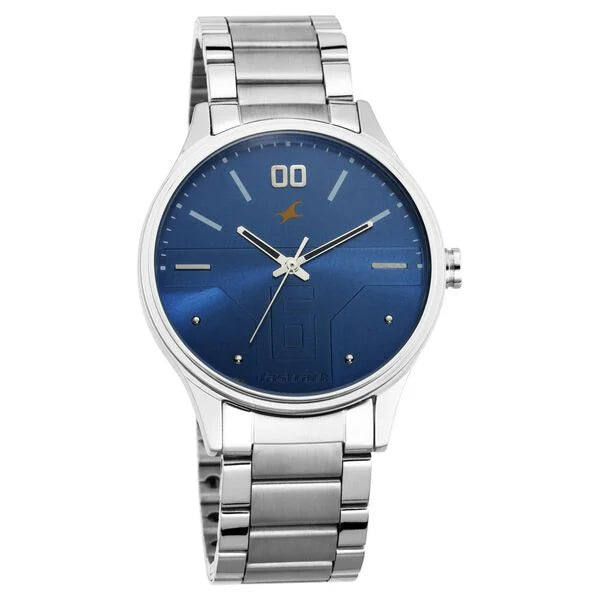 Fastrack Bare Basics Quartz Analog Blue Dial Watch for Guys - 3247SM01 - KRISHNA WATCH COMPANY