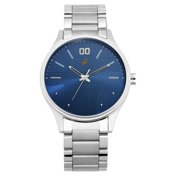 Fastrack Bare Basics Quartz Analog Blue Dial Watch for Guys - 3247SM01 - KRISHNA WATCH COMPANY