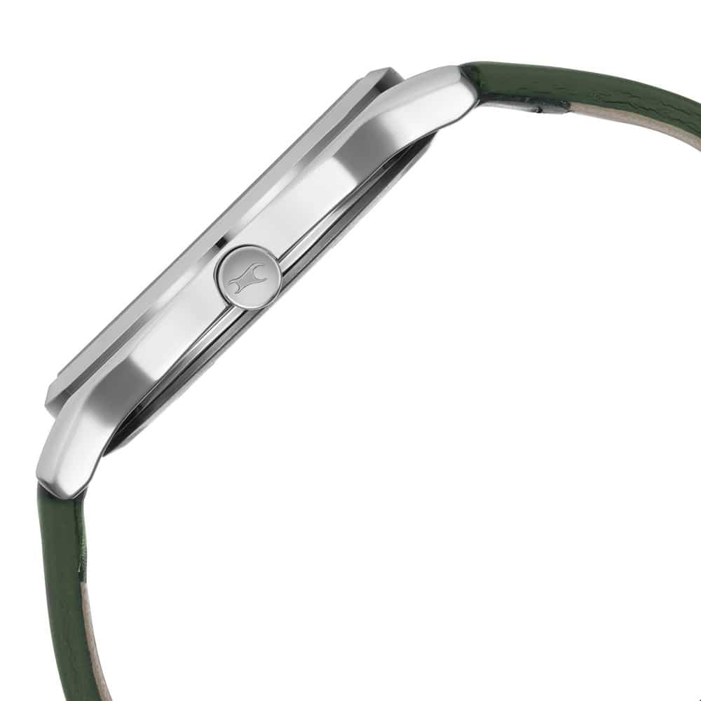 STUNNERS GREEN DIAL LEATHER STRAP WATCH 3255SL02 - KRISHNA WATCH COMPANY