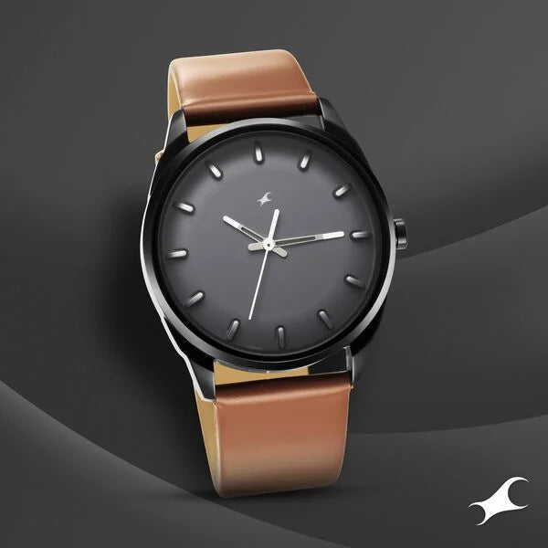 Fastrack After Dark Blue Dial Leather Strap Watch for Guys ns3273nl02 / 3273nl02 - KRISHNA WATCH COMPANY