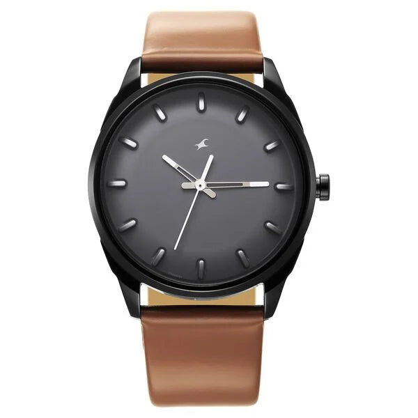 Fastrack After Dark Blue Dial Leather Strap Watch for Guys ns3273nl02 / 3273nl02 - KRISHNA WATCH COMPANY